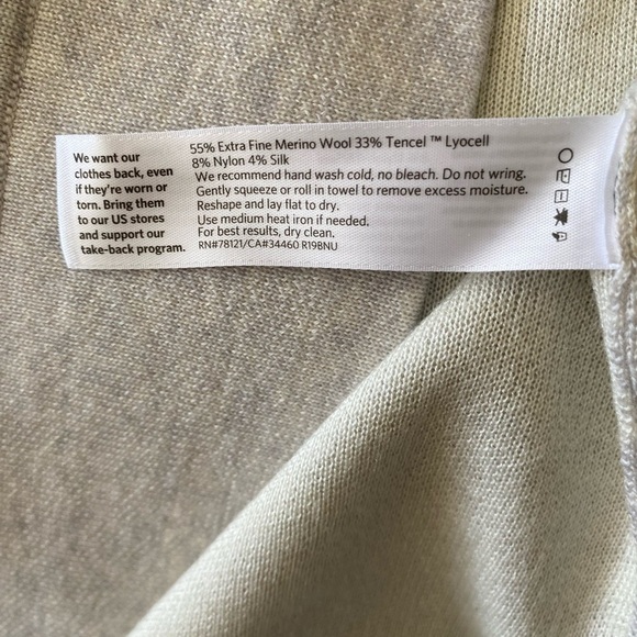 EILEEN FISHER Notch Collar Cardigan Merino Wool Blend Blazer Cardigan Size XL - Picture 9 of 9